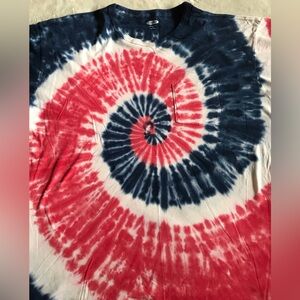 Old Navy Tie-Dye Spiral Shirt - Red, Blue, and White